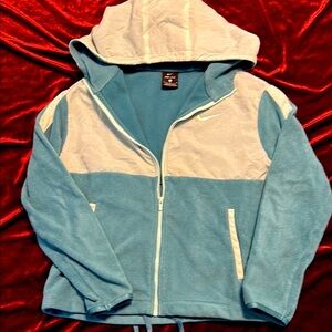Nike Kids teal jacket with hood, good spring, fall coat